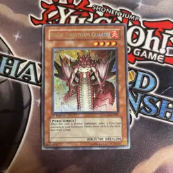 Yu-Gi-Oh! Royal Firestorm Guards [GLAS-EN087] 1st Ed VLP Holo Bleed (VST) - Image 1