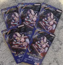 One Piece TCG The Azure Sea’s Seven OP-14 Sleeved Booster Pack Lot Of 5 Sealed - Image 1