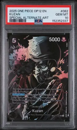 2025 One Piece - OP12- Legacy of the Master ALT ART KUZAN OP10-082 PSA 10 - Image 1