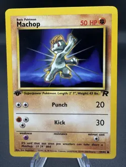Pokemon TCG Machop Team Rocket 59/82 Regular 1st Edition Common Card WOTC NM - Image 1