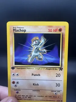 Pokemon TCG Machop Team Rocket 59/82 Regular 1st Edition Common Card WOTC NM - Image 3