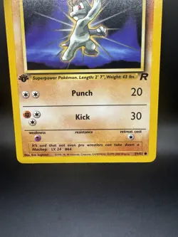 Pokemon TCG Machop Team Rocket 59/82 Regular 1st Edition Common Card WOTC NM - Image 4