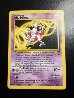 Mr. Mime Jungle 22/64 Rare Non Holo Pokemon Card - Image 1
