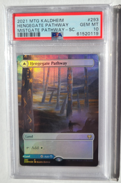 MTG Hengegate Pathway FOIL PSA 10 GEM MINT Showcase 2021 Kaldheim Magic Card 293 - Image 1