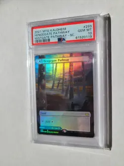 MTG Hengegate Pathway FOIL PSA 10 GEM MINT Showcase 2021 Kaldheim Magic Card 293 - Image 3