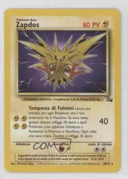 Zapdos Italian Pokemon Fossil #30 1999 - Image 1