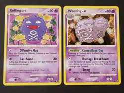 2 Cards Koffing 2009 68/111 and Weezing 2009 87/111 Pokemon Cards Pokemon NM - Image 1