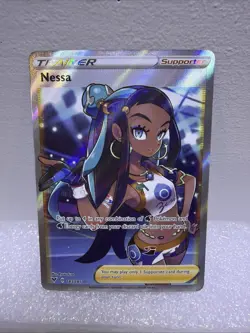 Pokemon TCG Nessa Vivid Voltage Holo Full Art Ultra Rare Card 183/185 - Image 1