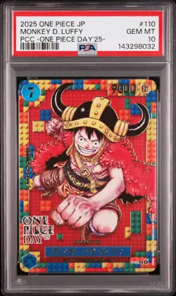 PSA 10 Luffy P-110 ONE PIECE Day 2025 Promo Japanese Premium Card Mint - Image 1