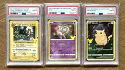 Pokemon - 2021 Celebrations Pikachu / Mew / Toxtricity - PSA 8 - 3 Card Lot - Image 1