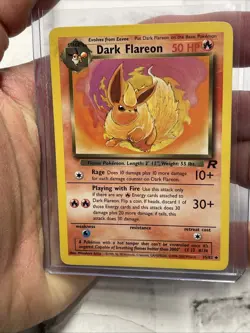 Dark Flareon Pokemon TCG 35/82 Team Rocket Non-Holo Uncommon Vintage Card MP+ - Image 1