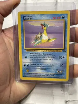 Pokemon TCG - Lapras - 25/62 Rare Unlimited - Fossil Unlimited MP+ Vintage Card - Image 1