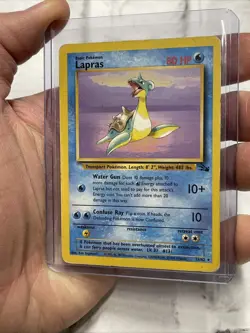 Pokemon TCG - Lapras - 25/62 Rare Unlimited - Fossil Unlimited MP+ Vintage Card - Image 2