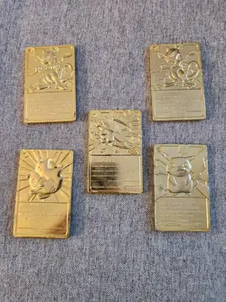 Pokemon 1999 23kGold-Plated Burger King Cards-Charizard, Pikachu, Togepi, Mewtwo - Image 3
