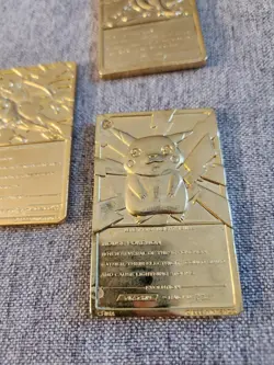 Pokemon 1999 23kGold-Plated Burger King Cards-Charizard, Pikachu, Togepi, Mewtwo - Image 4