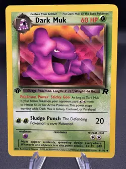 Pokemon TCG Dark Muk 41/82 Team Rocket Uncommon 1st Edition LP/MP+ - Image 1