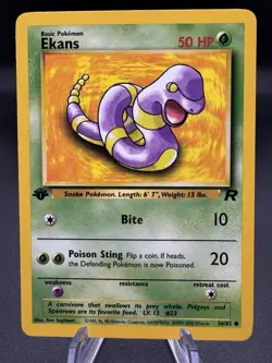 Pokemon TCG Ekans 56/82 1st Edition Team Rocket WOTC LP-NM - Image 1