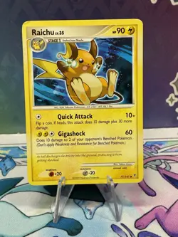 2009 Pokemon TCG Raichu LV35 Non Holo 77/147 Aquapolis LP-MP - Image 1