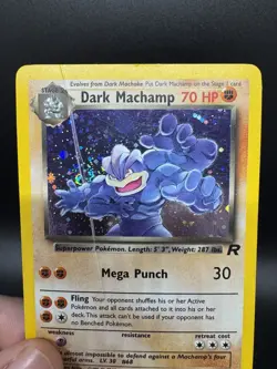 Pokemon TCG Dark Machamp Team Rocket 10/82 Unlimited Holo Rare - Damaged - Image 3