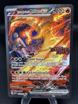 Team Rocket’s Moltres ex 229/182 Stamped Promo Pokemon SV10 Destined Rivals - Image 1