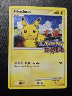 2009 Pokemon Rumble #7/16 Pikachu Holo Rare Stamped - Image 1
