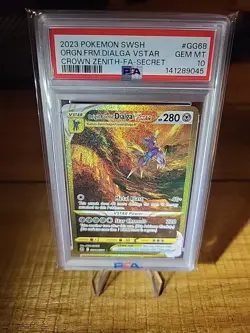 2023 Pokemon SWSH Crown Zenith GG68 Origin Forme Dialga VSTAR PSA 10 108829730 - Image 1