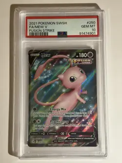 2021 POKEMON SWORD & SHIELD FUSION STRIKE #250/264 MEW V PSA 10 - Image 1