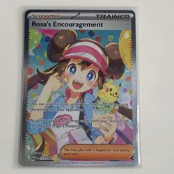 Pokemon Rosa's Encouragement Full Art Holo Secret Rare Trainer POR 123/088 - Image 1