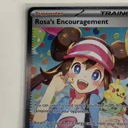 Pokemon Rosa's Encouragement Full Art Holo Secret Rare Trainer POR 123/088 - Image 4