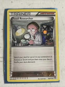 Pokemon TCG - Fossil Researcher - 92/111 - Cosmo Holo - Uncommon - Furious Fists - Image 1