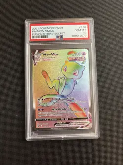 2021 POKEMON SWORD & SHIELD FUSION STRIKE SECRET #268 FULL ART/MEW VMAX PSA 10 - Image 1