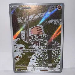 🔥Pokemon TCG-Swinub-165/159-Journey Together-Illustration Rare-Holo-M/NM!🔥 - Image 1