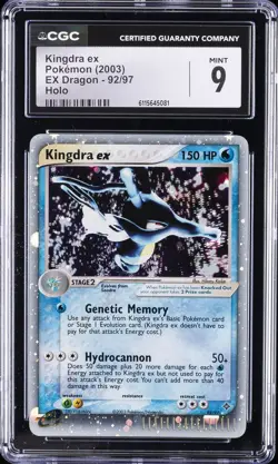 2003 POKEMON EX DRAGON HOLO #92 KINGDRA EX CGC 9 - Image 1