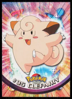 1999 Topps Pokemon TV Animation Series 1 Clefairy Green Logo #35 - Image 1