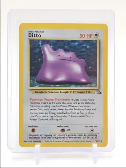 DITTO 1999 POKEMON BASE FOSSIL RARE HOLO A 3/62 Q2283 - Image 1