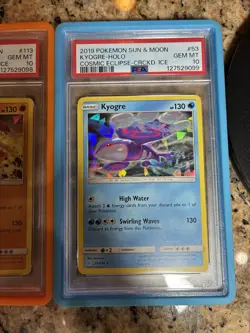 2019 Pokemon Groudon & Kyogre Promos Holo Sequential PSA 10 Pair Pop 27 Pop 30 - Image 3