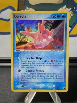 Pokemon TCG Corsola 37/115 Unseen Forces Reverse Holo Stamped Vintage 2005 - Image 1
