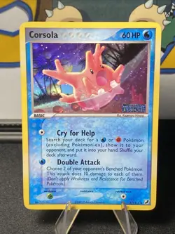 Pokemon TCG Corsola 37/115 Unseen Forces Reverse Holo Stamped Vintage 2005 - Image 2
