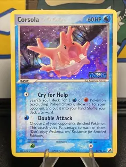 Pokemon TCG Corsola 37/115 Unseen Forces Reverse Holo Stamped Vintage 2005 - Image 3