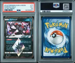 2018 Pokemon Sun & Moon Ultra Prism Darkrai Holo #77 PSA 3.5 - Image 3