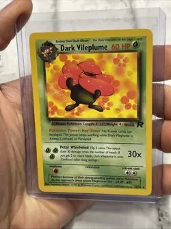 Pokemon TCG Dark Vileplume 30/82 Non Holo Rare Team Rocket Unlimited Vintage NM - Image 1