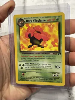 Pokemon TCG Dark Vileplume 30/82 Non Holo Rare Team Rocket Unlimited Vintage NM - Image 2