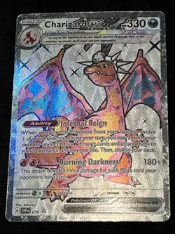 2023 POKEMON SCARLET & VIOLET CHARIZARD EX 056 BLACK STAR PROMO - Image 1