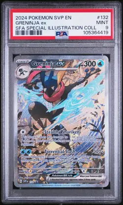 2024 POKEMON SVP EN-SV BLACK STAR PROMO #132 GRENINJA EX SFA SIR PSA 9 - Image 1