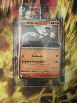 2026 Pokemon Reshiram Phantasmal Flames Stamped 017/094 Promo Cosmos Holo SEALED - Image 1