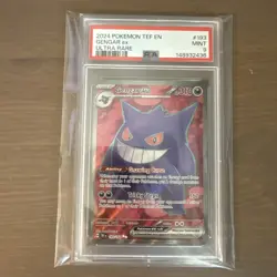 2024 POKEMON TEF EN-TEMPORAL FORCES ULTRA RARE #193 GENGAR EX PSA 9 - Image 1