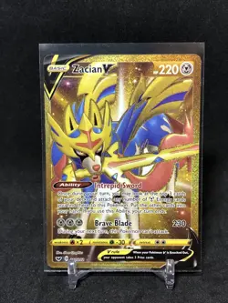 Pokemon: Zacian V (Secret) Gold 211/202 Sword & Shield Base - Image 1