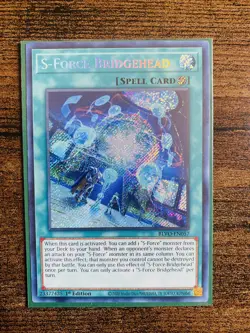 Yugioh S-Force Bridgehead BLVO-EN057 Secret Rare 1st Edition Near Mint - Image 2