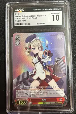 2022 Weiss Schwarz Japanese Azur Lane Z23 #S102-T63S CGC 10 GEM MINT - Image 1