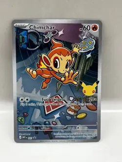 Pokemon TCG Chimchar 041/MEP: Promo Basic Fire 60 HP Regular Fury Swipes Card - Image 1